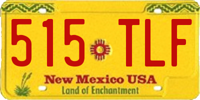 NM license plate 515TLF