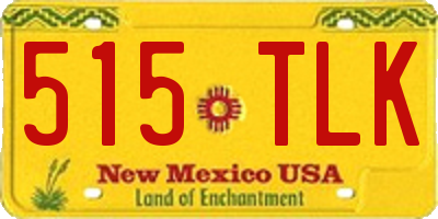 NM license plate 515TLK