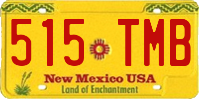 NM license plate 515TMB
