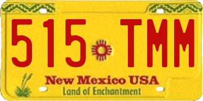 NM license plate 515TMM