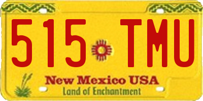 NM license plate 515TMU