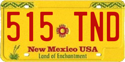 NM license plate 515TND
