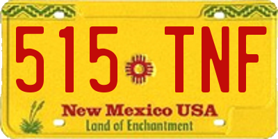 NM license plate 515TNF