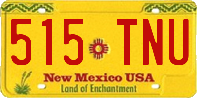 NM license plate 515TNU