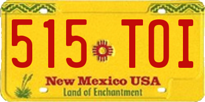 NM license plate 515TOI