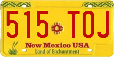 NM license plate 515TOJ