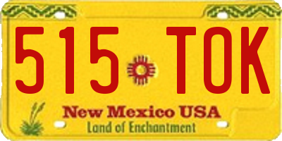 NM license plate 515TOK