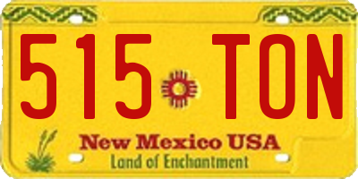 NM license plate 515TON
