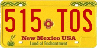 NM license plate 515TOS