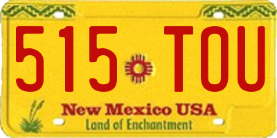 NM license plate 515TOU