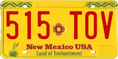 NM license plate 515TOV