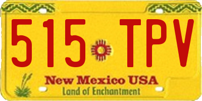 NM license plate 515TPV