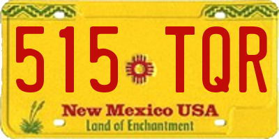 NM license plate 515TQR