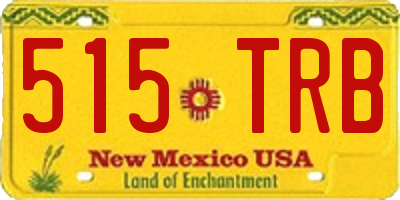 NM license plate 515TRB