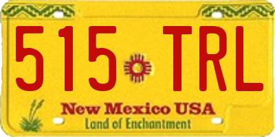 NM license plate 515TRL