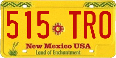 NM license plate 515TRO