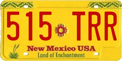 NM license plate 515TRR