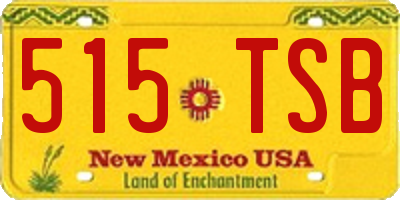 NM license plate 515TSB