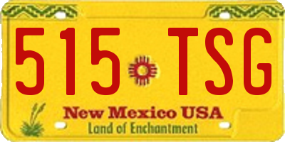 NM license plate 515TSG