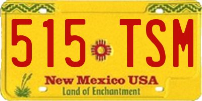 NM license plate 515TSM