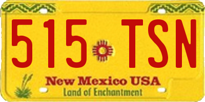 NM license plate 515TSN