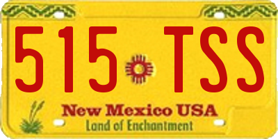 NM license plate 515TSS