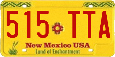 NM license plate 515TTA