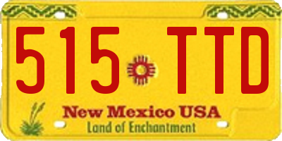 NM license plate 515TTD
