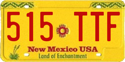 NM license plate 515TTF