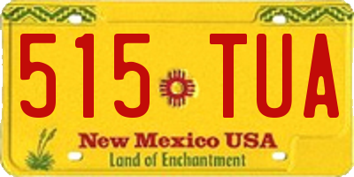 NM license plate 515TUA