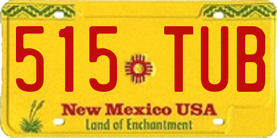 NM license plate 515TUB