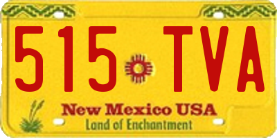 NM license plate 515TVA