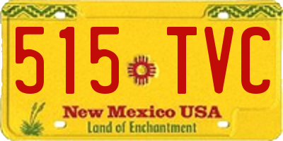 NM license plate 515TVC