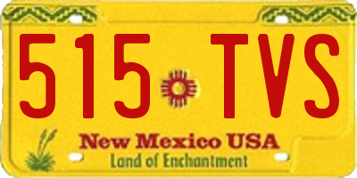 NM license plate 515TVS