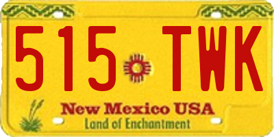 NM license plate 515TWK