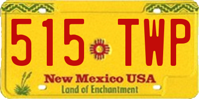 NM license plate 515TWP