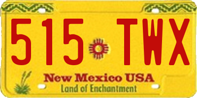 NM license plate 515TWX