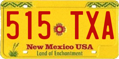 NM license plate 515TXA
