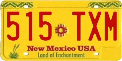 NM license plate 515TXM