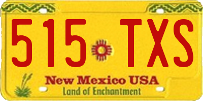 NM license plate 515TXS