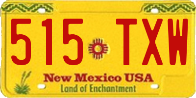 NM license plate 515TXW