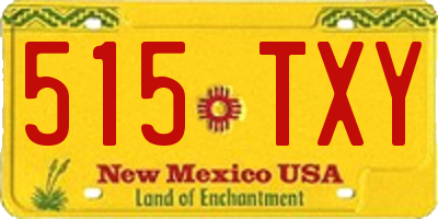 NM license plate 515TXY