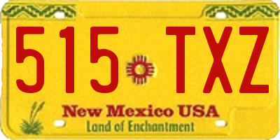 NM license plate 515TXZ