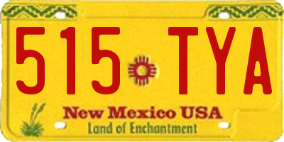 NM license plate 515TYA