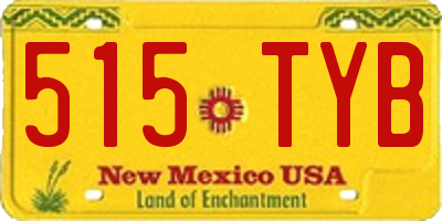 NM license plate 515TYB