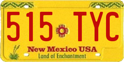 NM license plate 515TYC