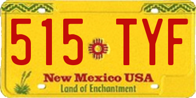 NM license plate 515TYF