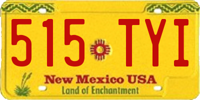 NM license plate 515TYI
