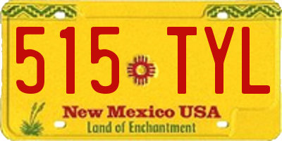 NM license plate 515TYL