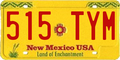 NM license plate 515TYM